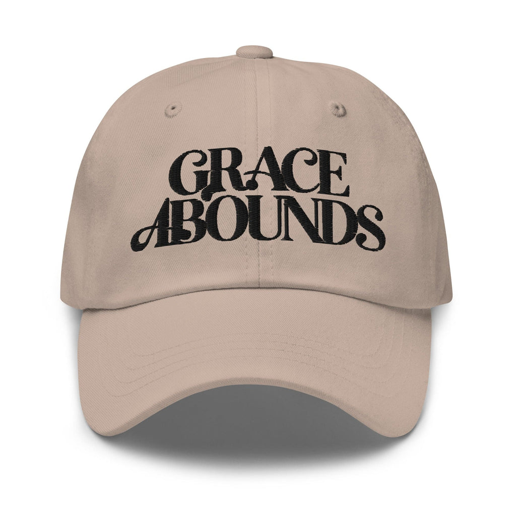 Embroidered Adjustable Baseball Cap - Grace Abounds - F/b