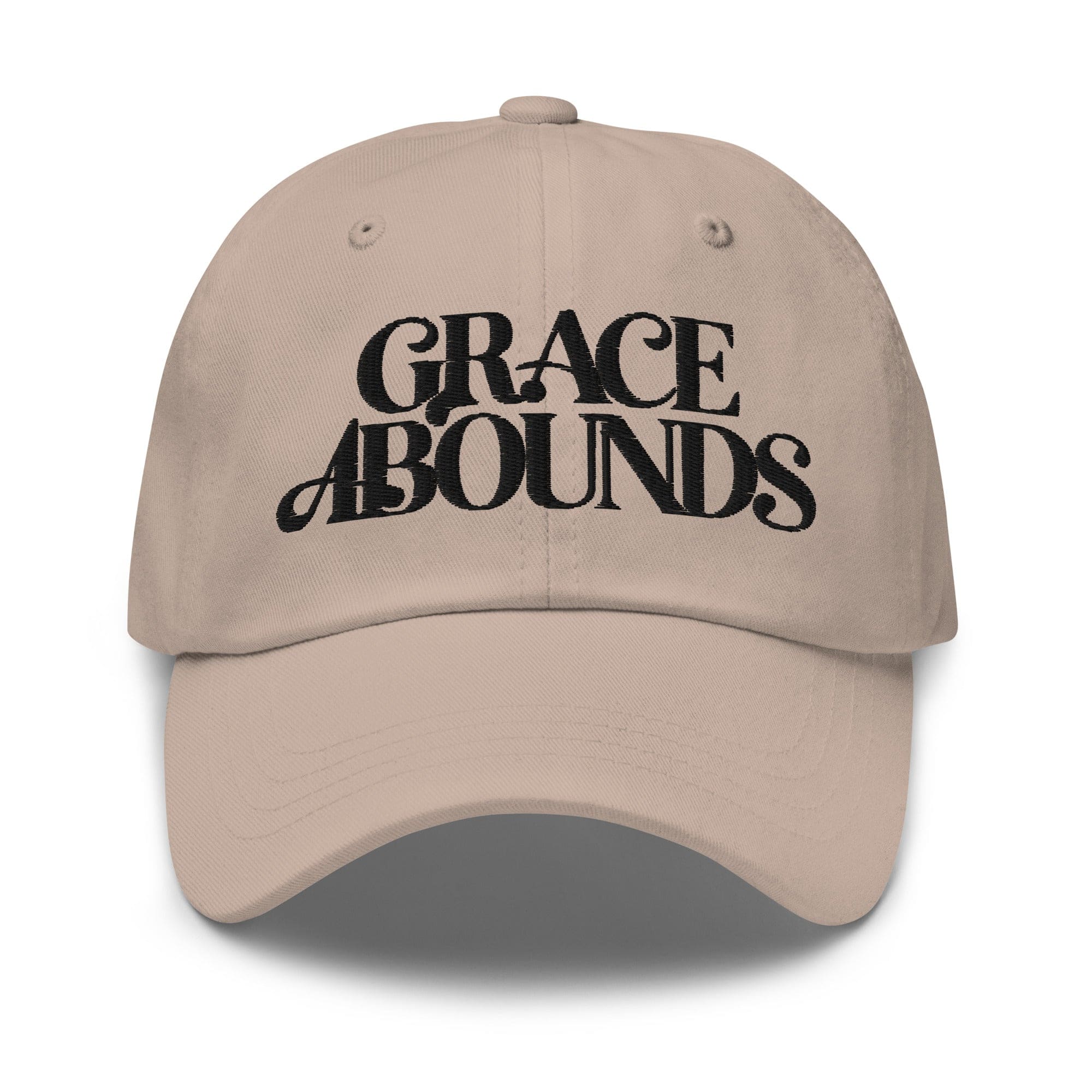 Embroidered Adjustable Baseball Cap - Grace Abounds - F/b