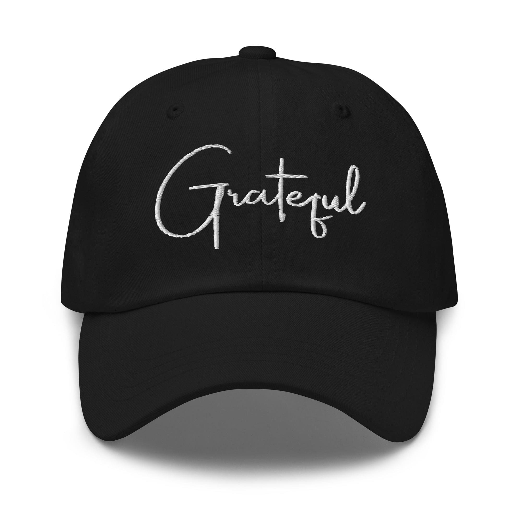 Embroidered Adjustable Baseball Cap - Grateful - F/b