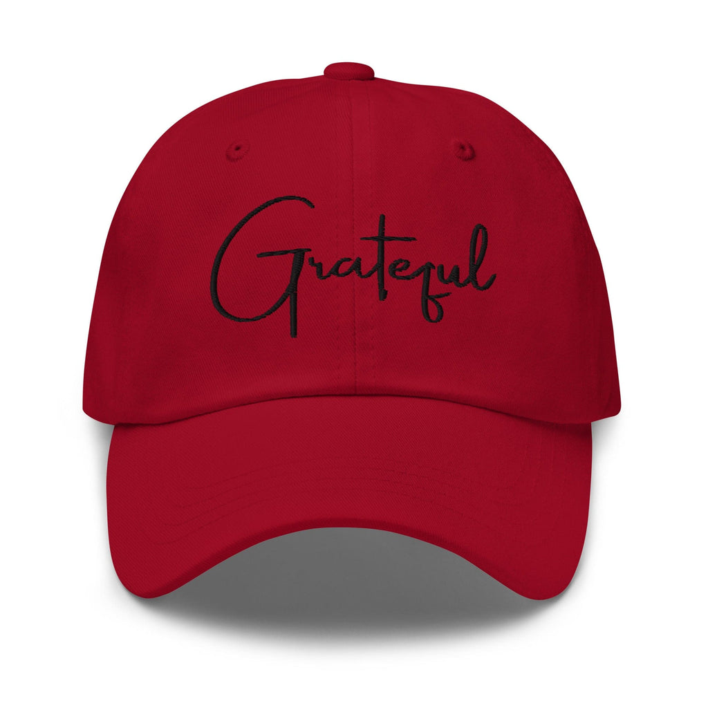 Embroidered Adjustable Baseball Cap - Grateful - F/b