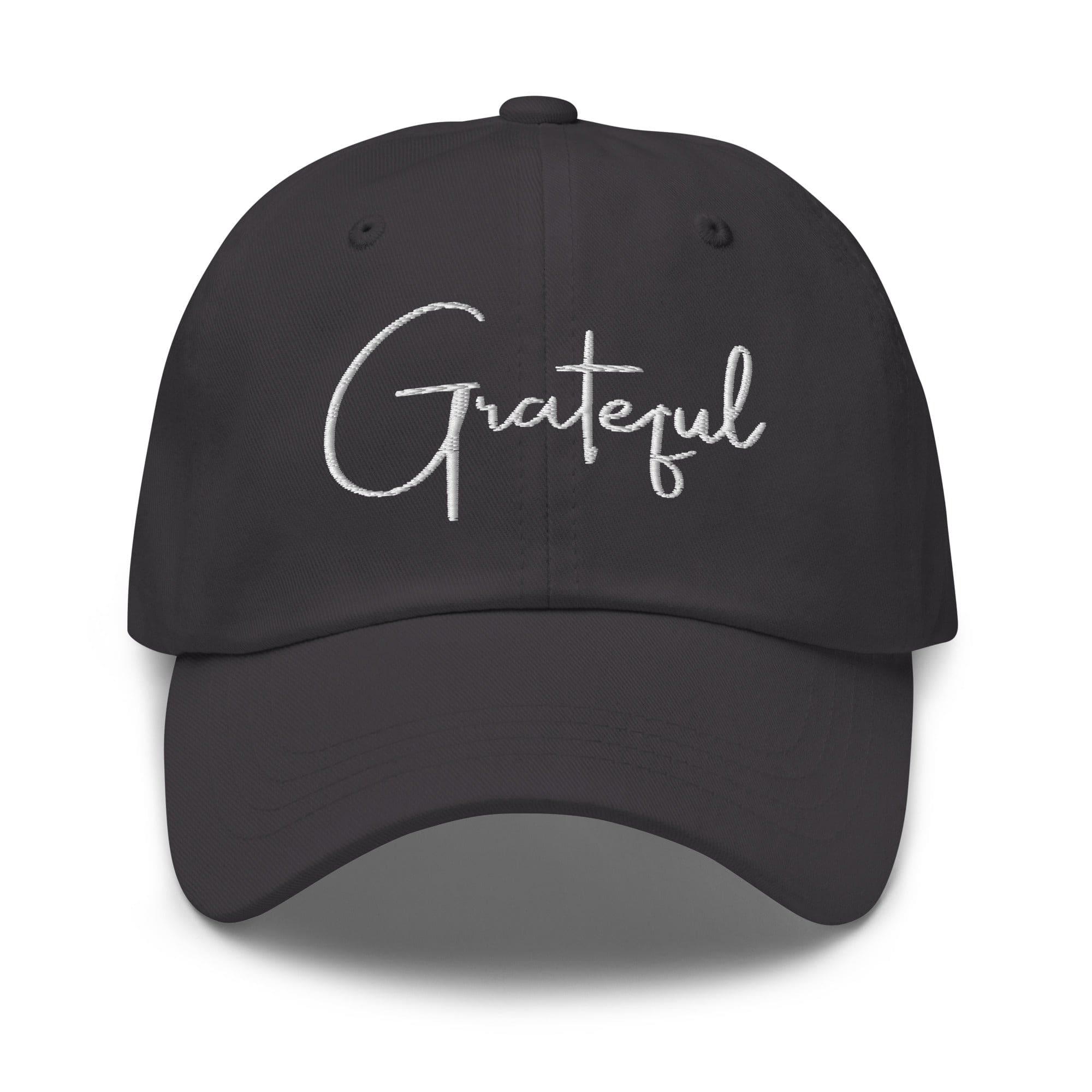 Embroidered Adjustable Baseball Cap - Grateful - F/b