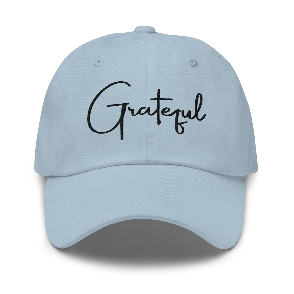 Embroidered Adjustable Baseball Cap - Grateful - F/b