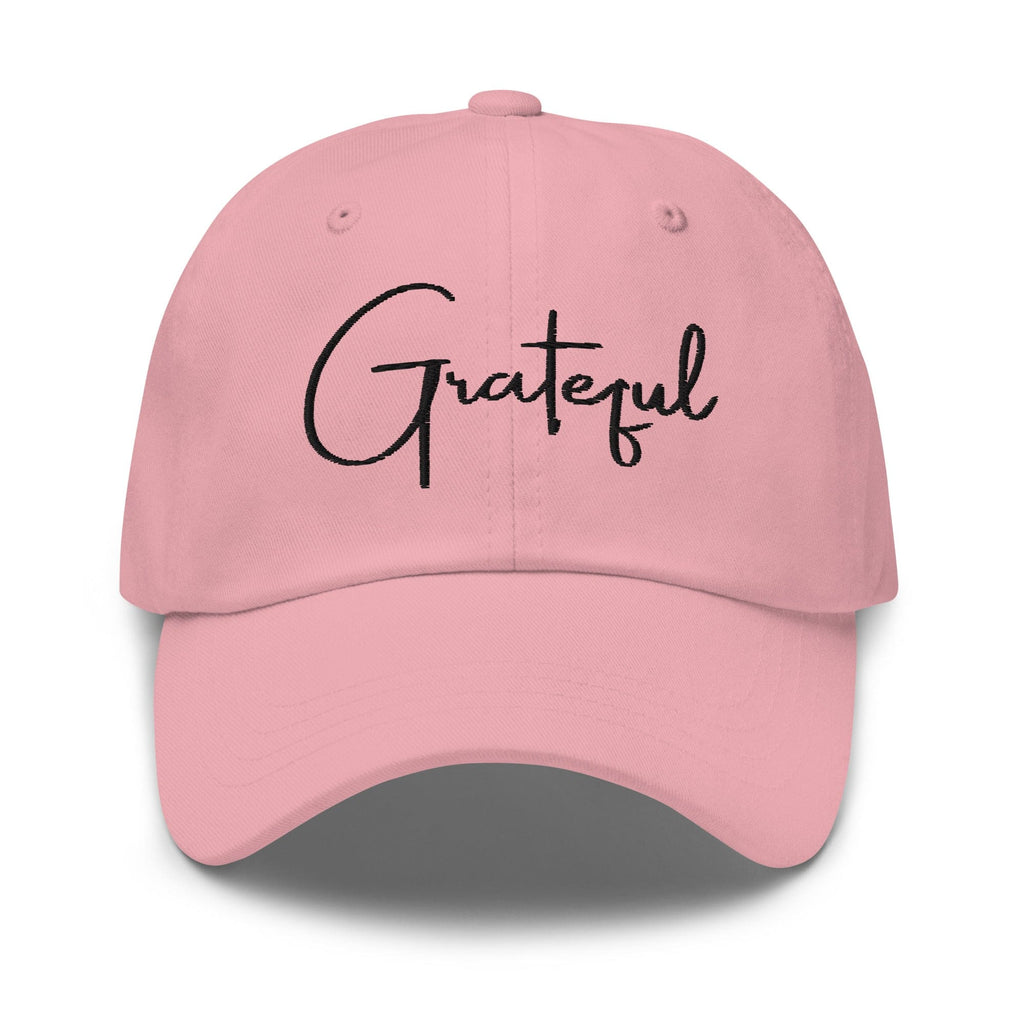 Embroidered Adjustable Baseball Cap - Grateful - F/b