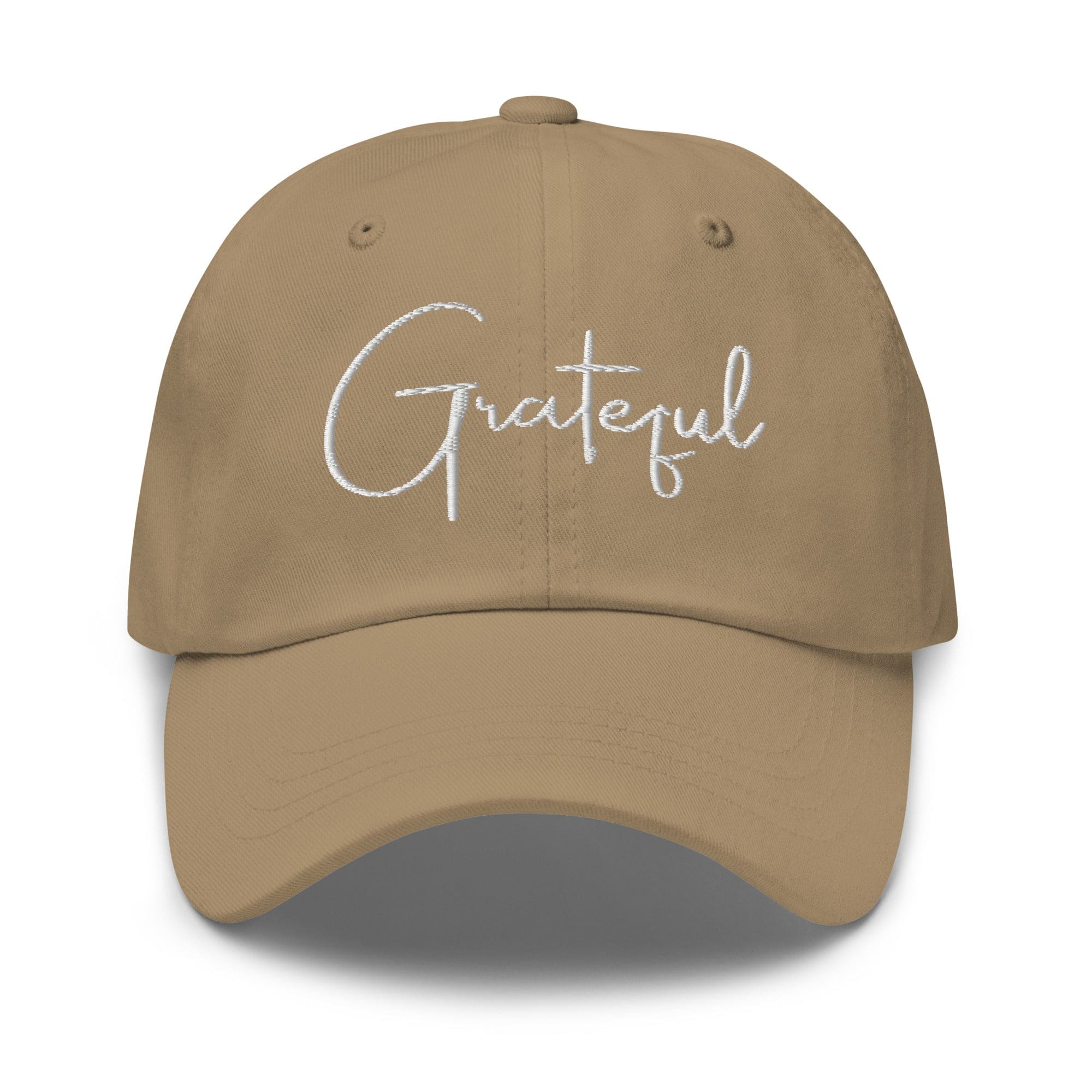 Embroidered Adjustable Baseball Cap - Grateful - F/b
