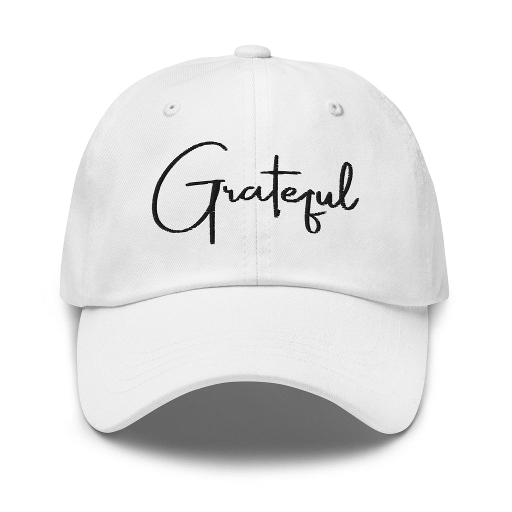 Embroidered Adjustable Baseball Cap - Grateful - F/b