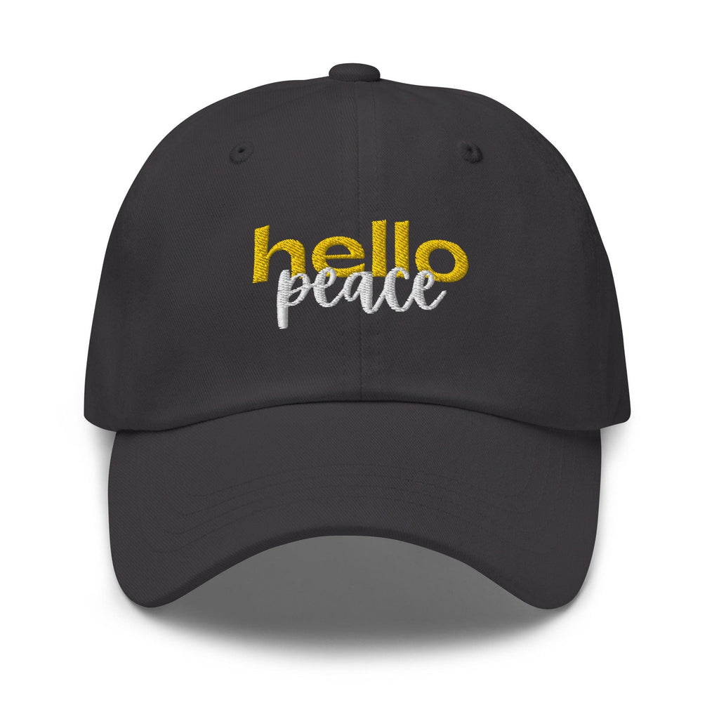 Embroidered Adjustable Baseball Cap - Hello Peace - F/b
