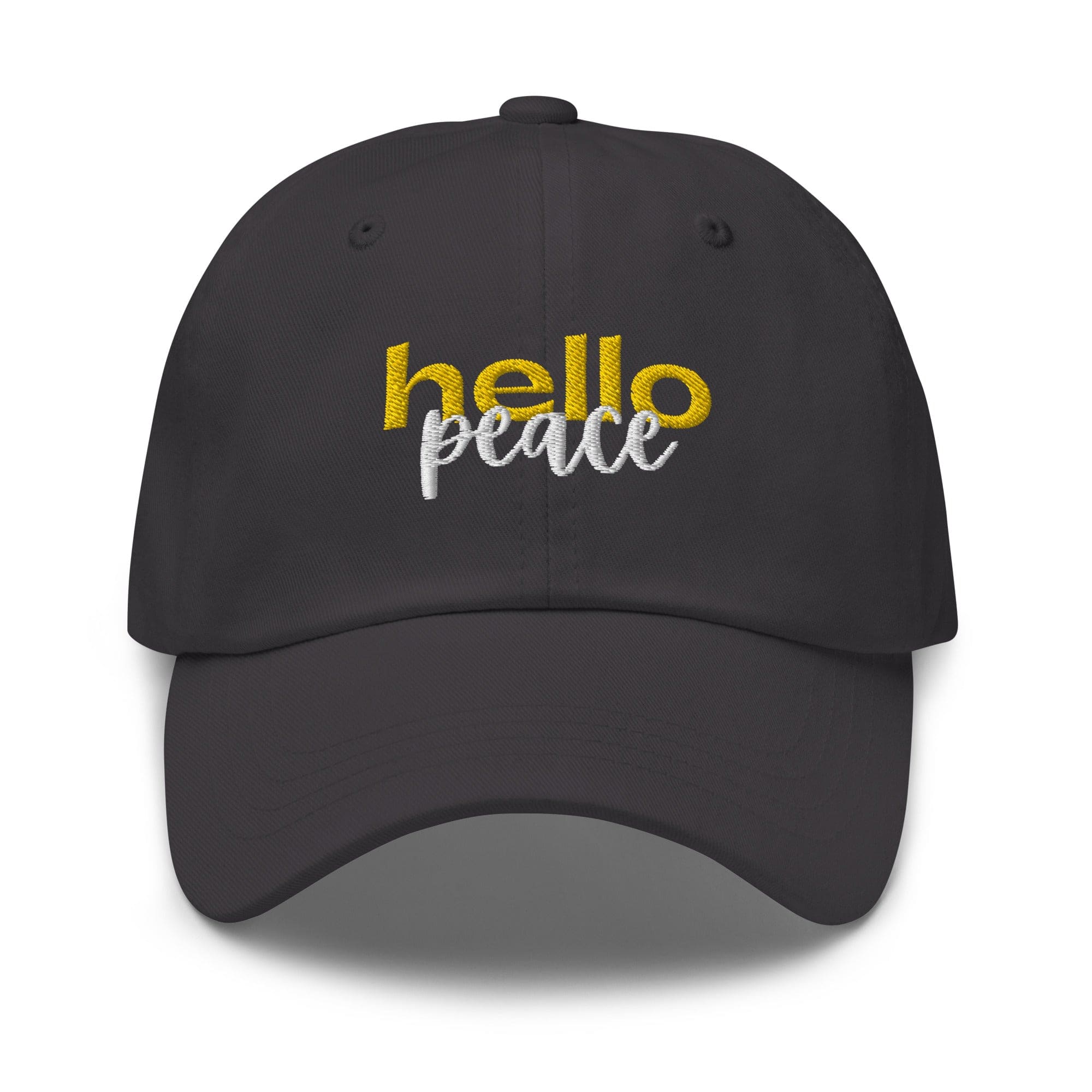 Embroidered Adjustable Baseball Cap - Hello Peace - F/b