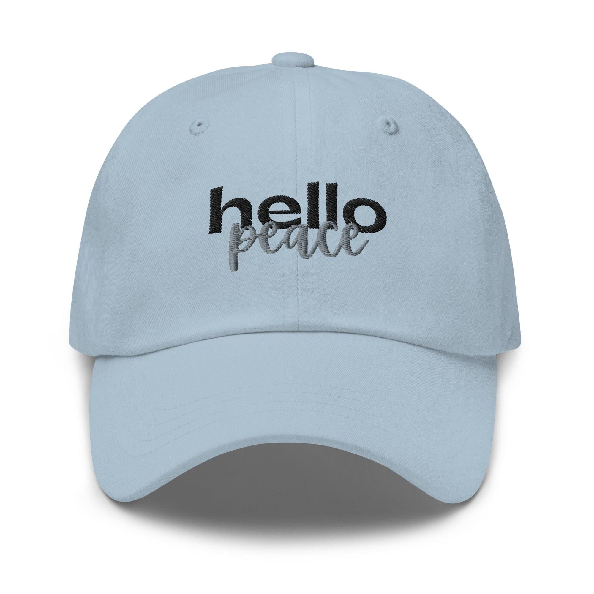 Embroidered Adjustable Baseball Cap - Hello Peace - F/b