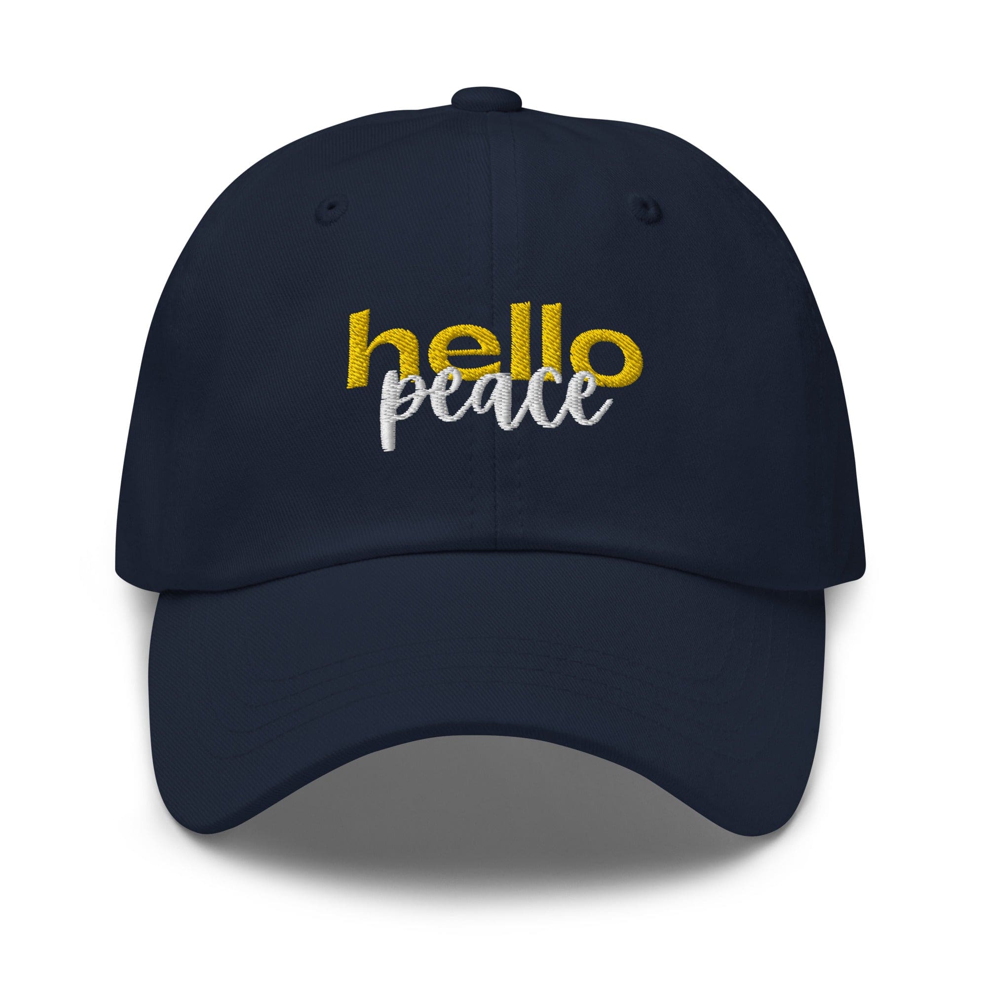Embroidered Adjustable Baseball Cap - Hello Peace - F/b