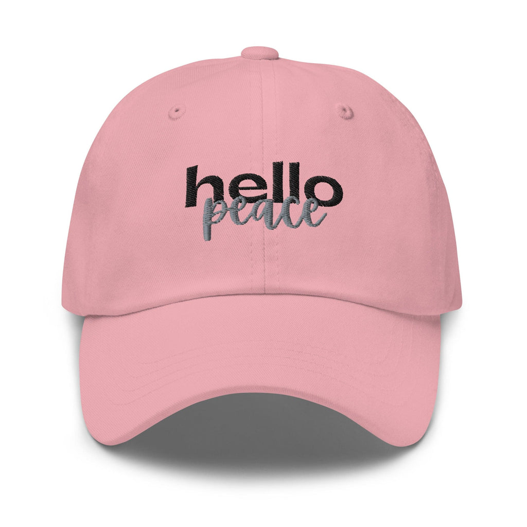 Embroidered Adjustable Baseball Cap - Hello Peace - F/b