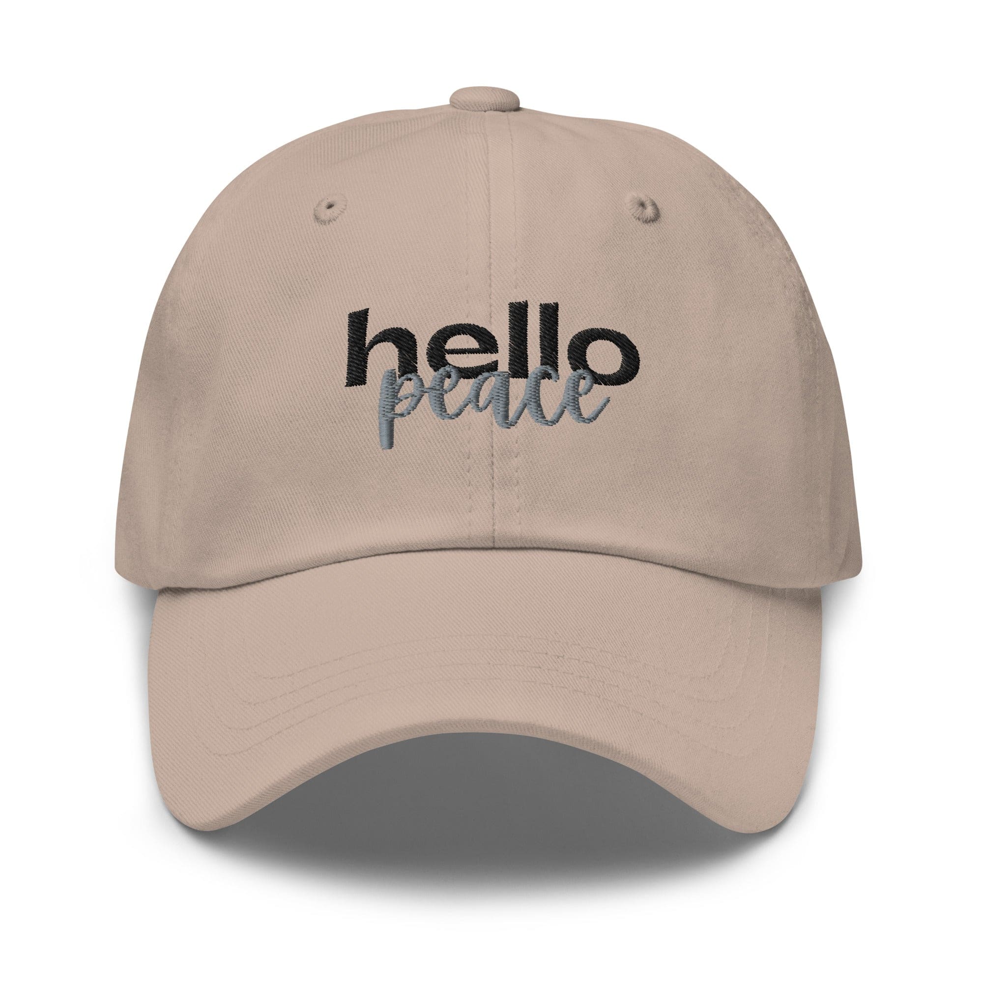 Embroidered Adjustable Baseball Cap - Hello Peace - F/b