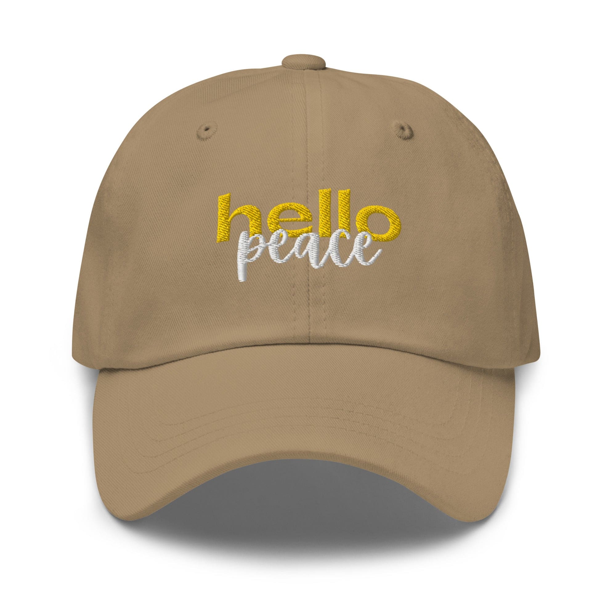 Embroidered Adjustable Baseball Cap - Hello Peace - F/b