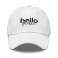 Embroidered Adjustable Baseball Cap - Hello Peace - F/b