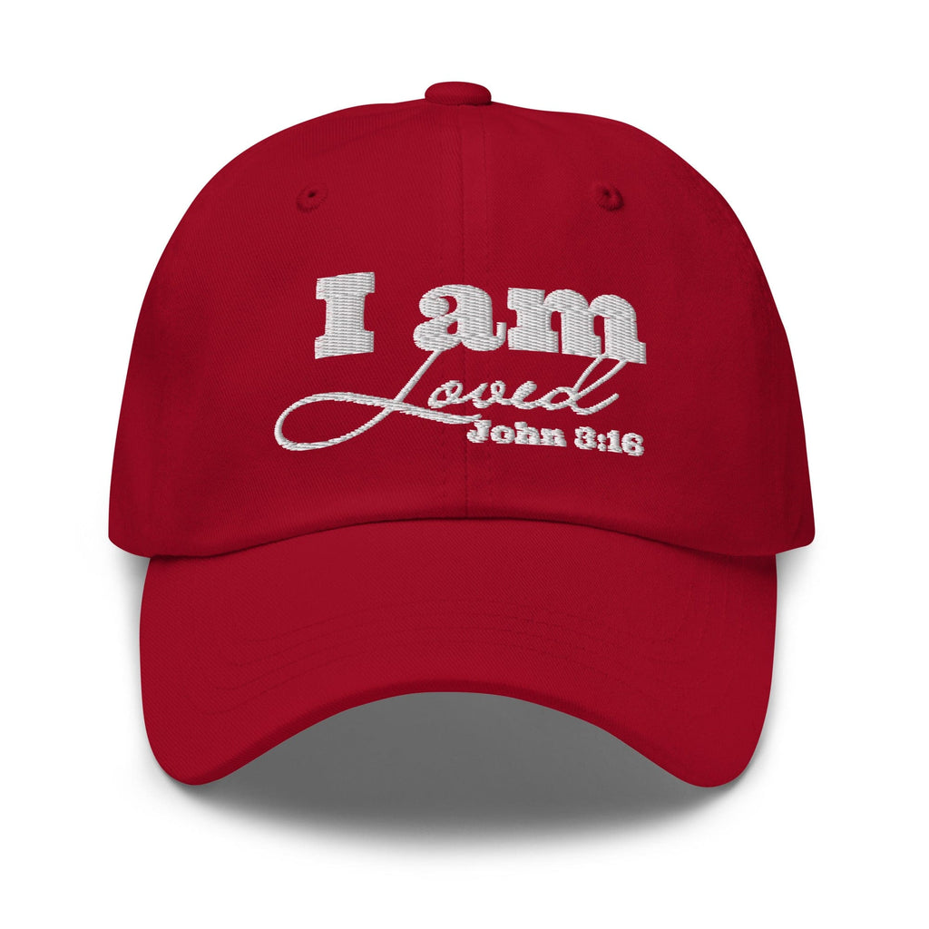 Embroidered Adjustable Baseball Cap - i am Loved - F/b