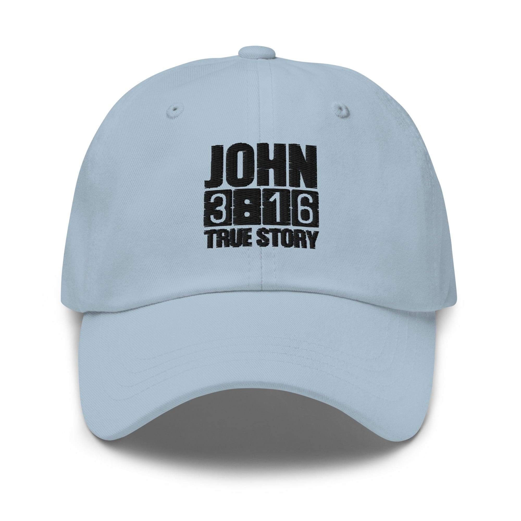 Embroidered Adjustable Baseball Cap - John 3:16 True Story - F/b