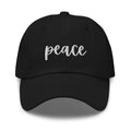 Embroidered Adjustable Baseball Cap - Peace