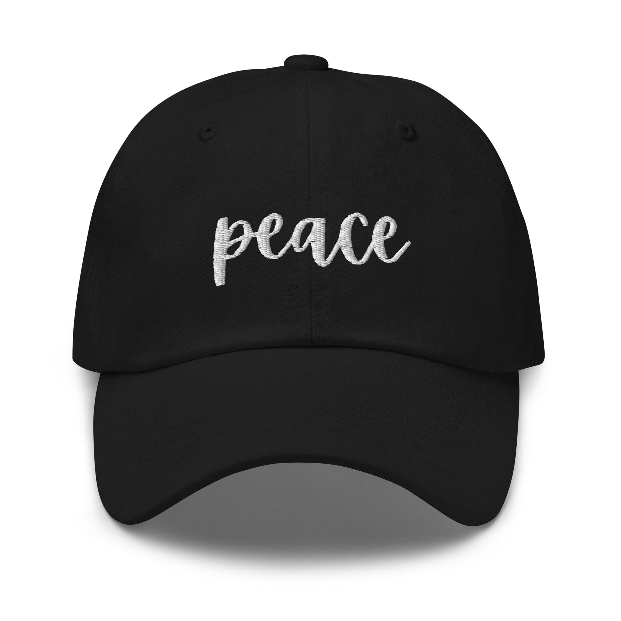 Embroidered Adjustable Baseball Cap - Peace