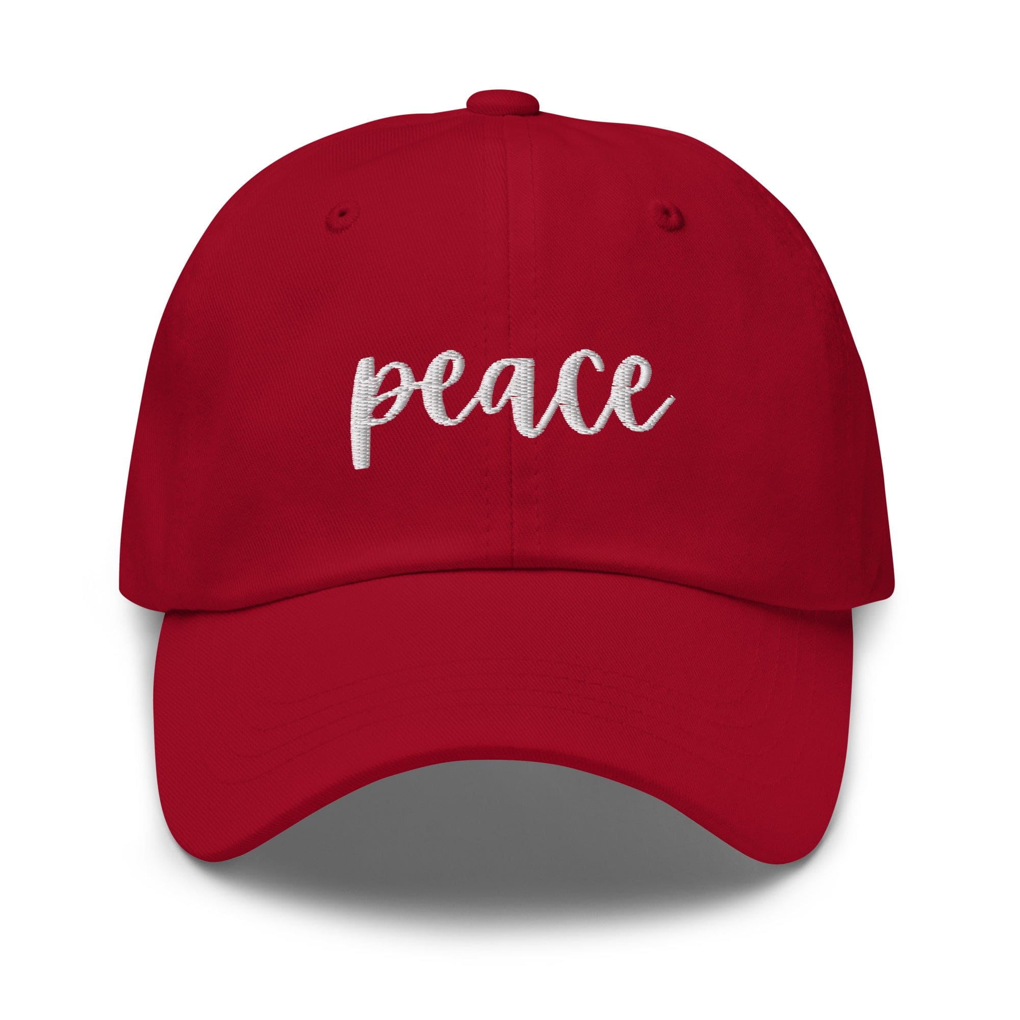 Embroidered Adjustable Baseball Cap - Peace