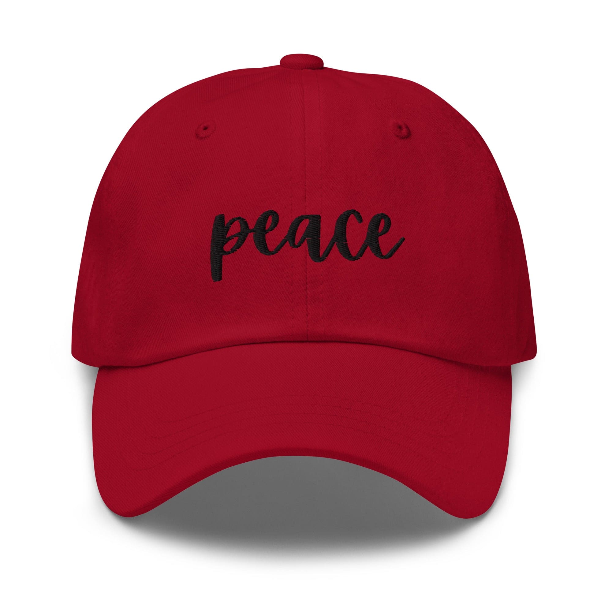 Embroidered Adjustable Baseball Cap - Peace