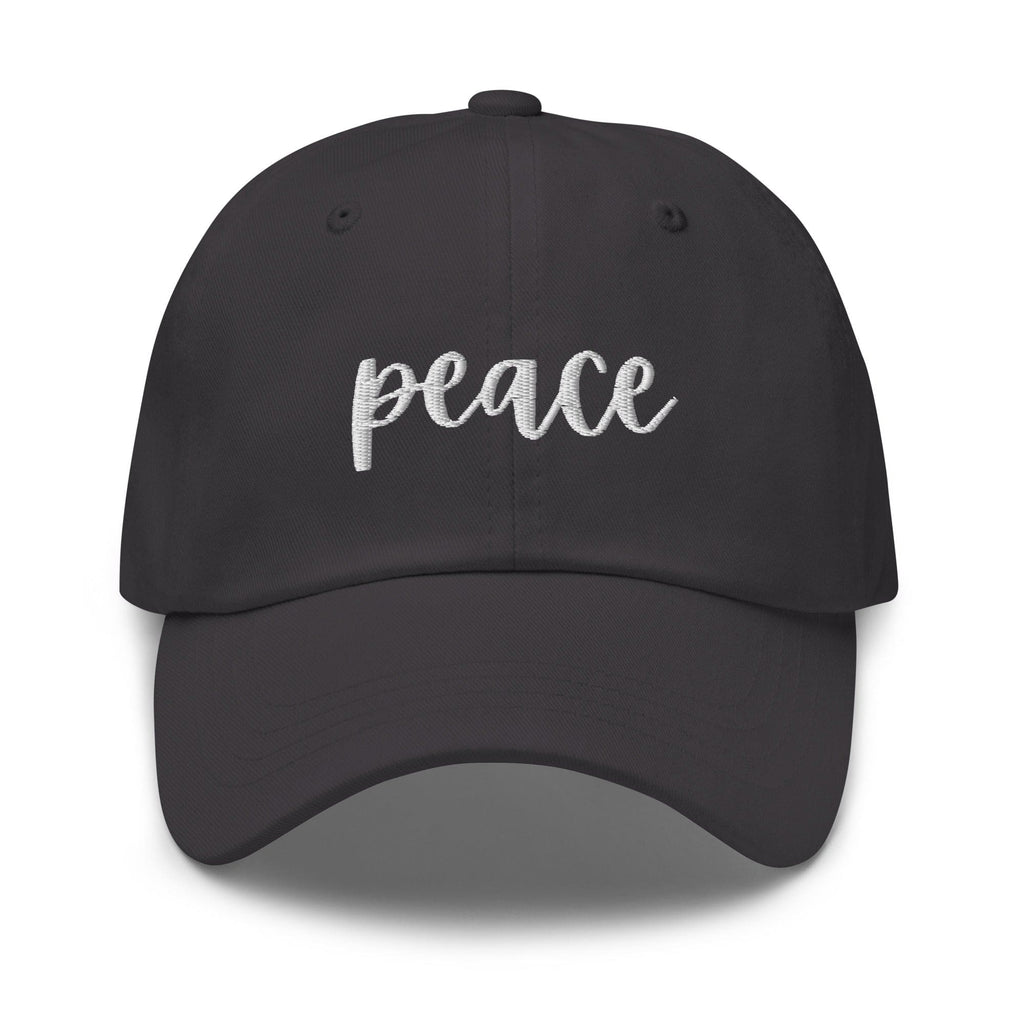 Embroidered Adjustable Baseball Cap - Peace