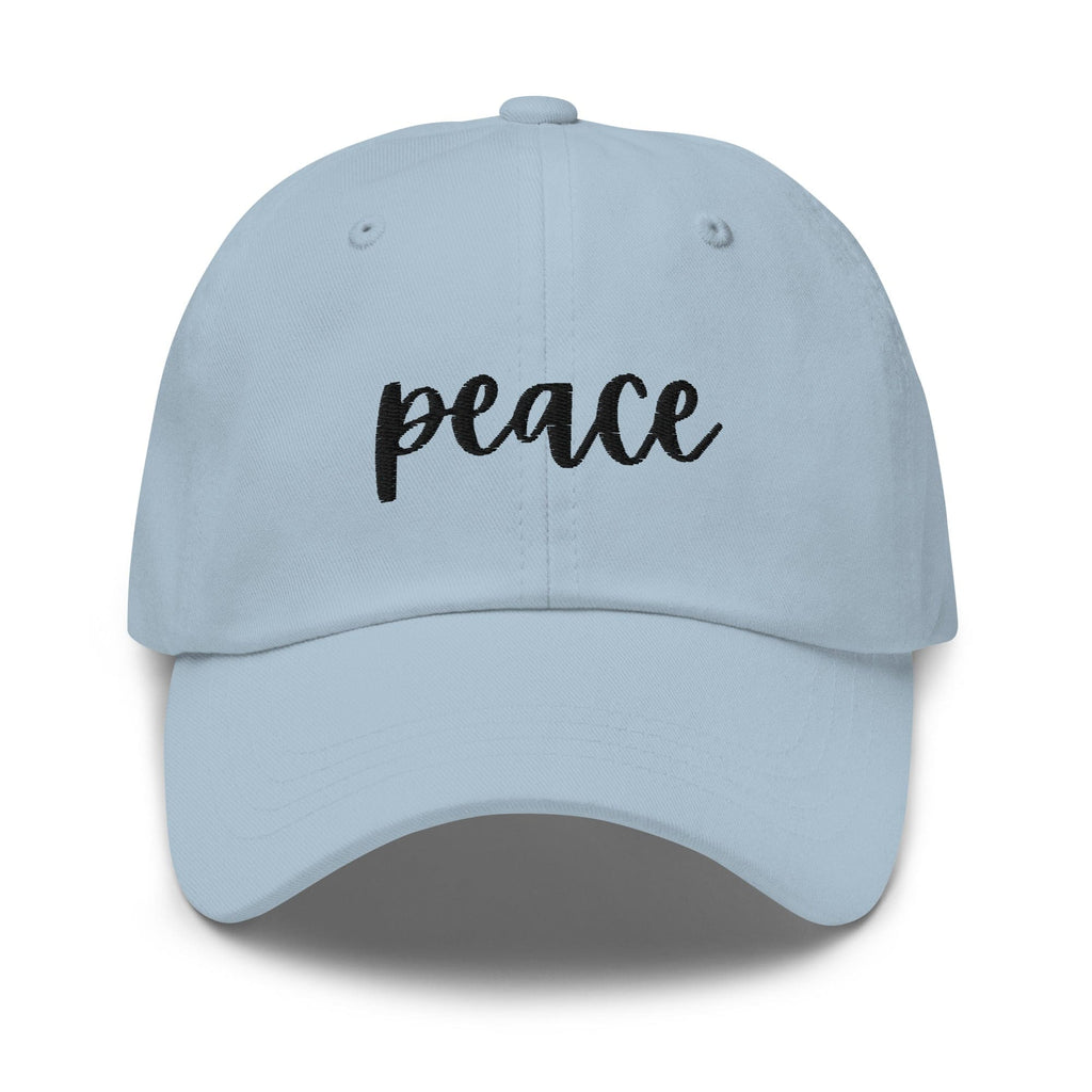 Embroidered Adjustable Baseball Cap - Peace
