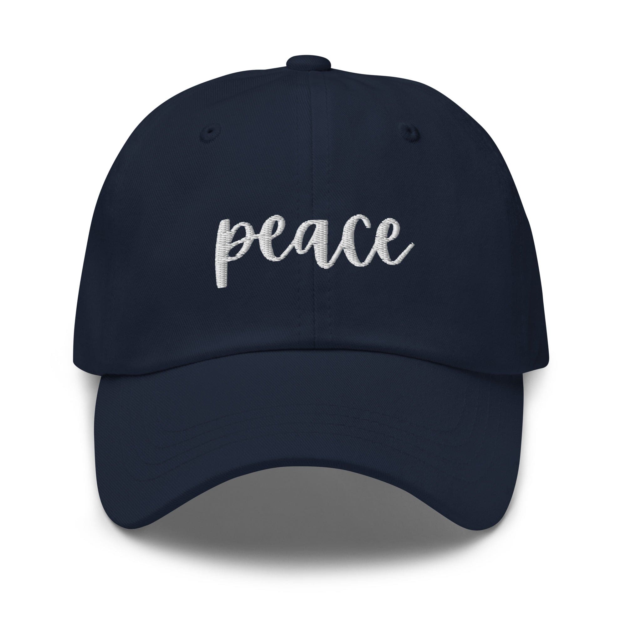 Embroidered Adjustable Baseball Cap - Peace