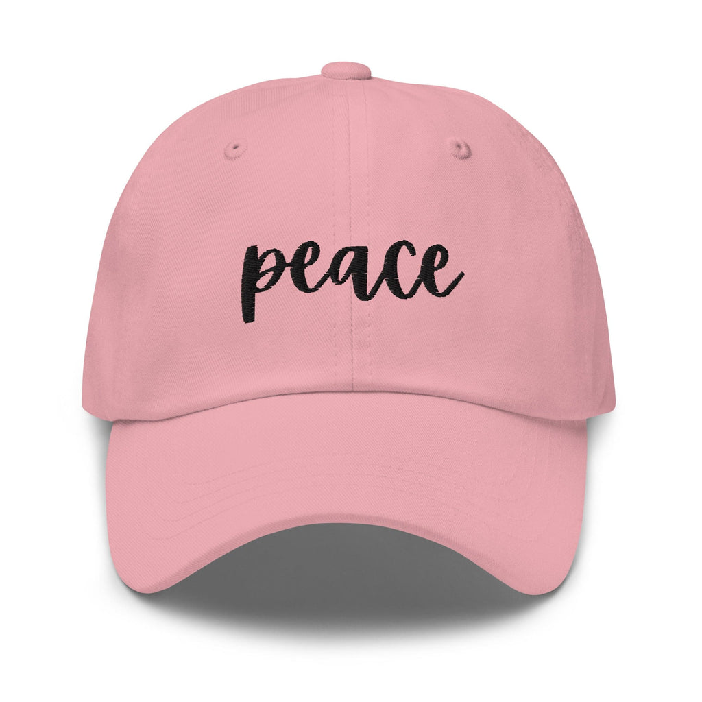 Embroidered Adjustable Baseball Cap - Peace