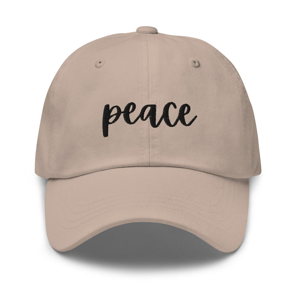 Embroidered Adjustable Baseball Cap - Peace