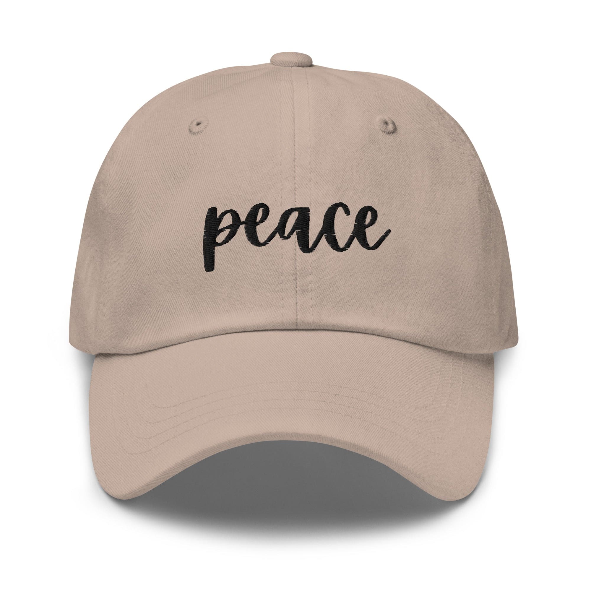 Embroidered Adjustable Baseball Cap - Peace