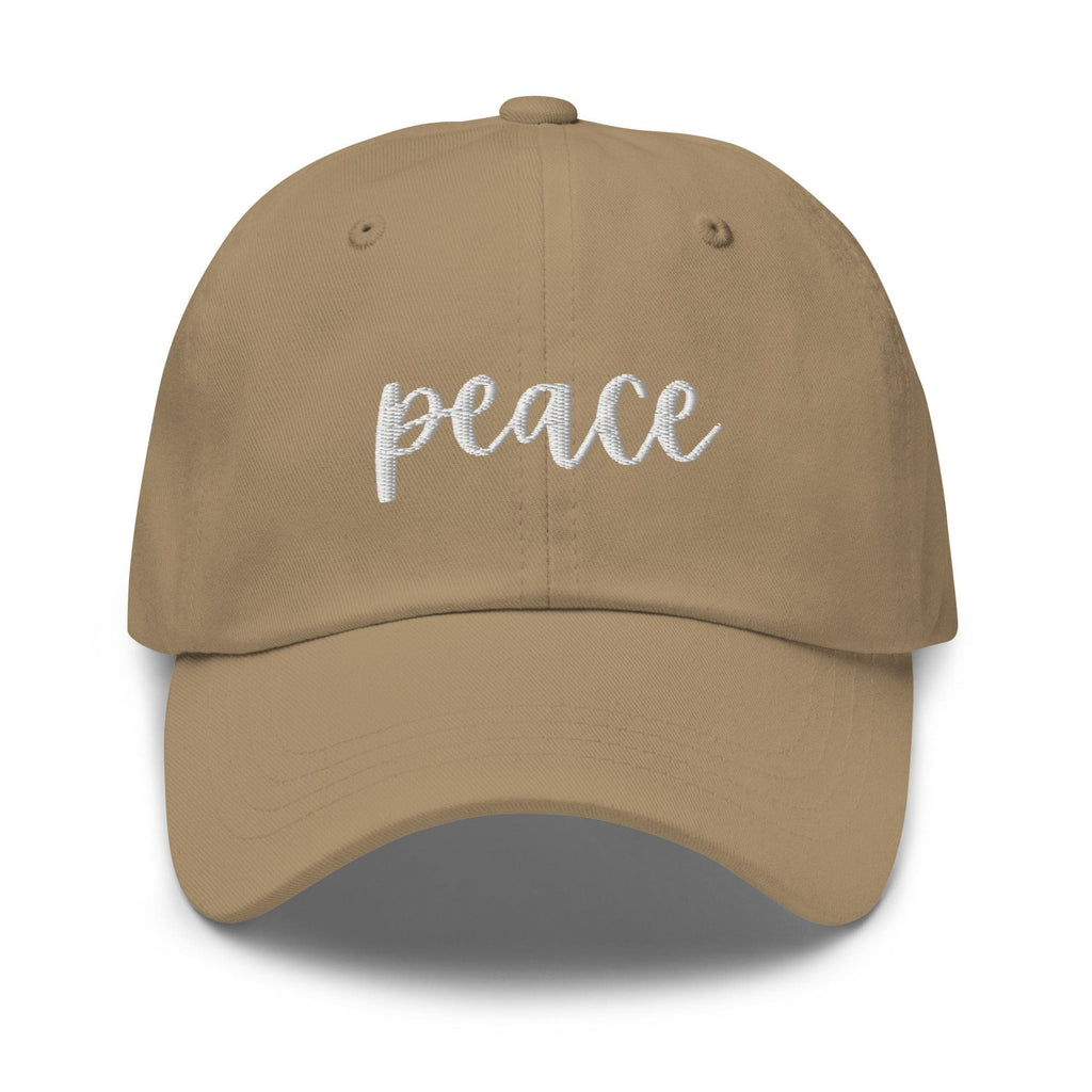 Embroidered Adjustable Baseball Cap - Peace