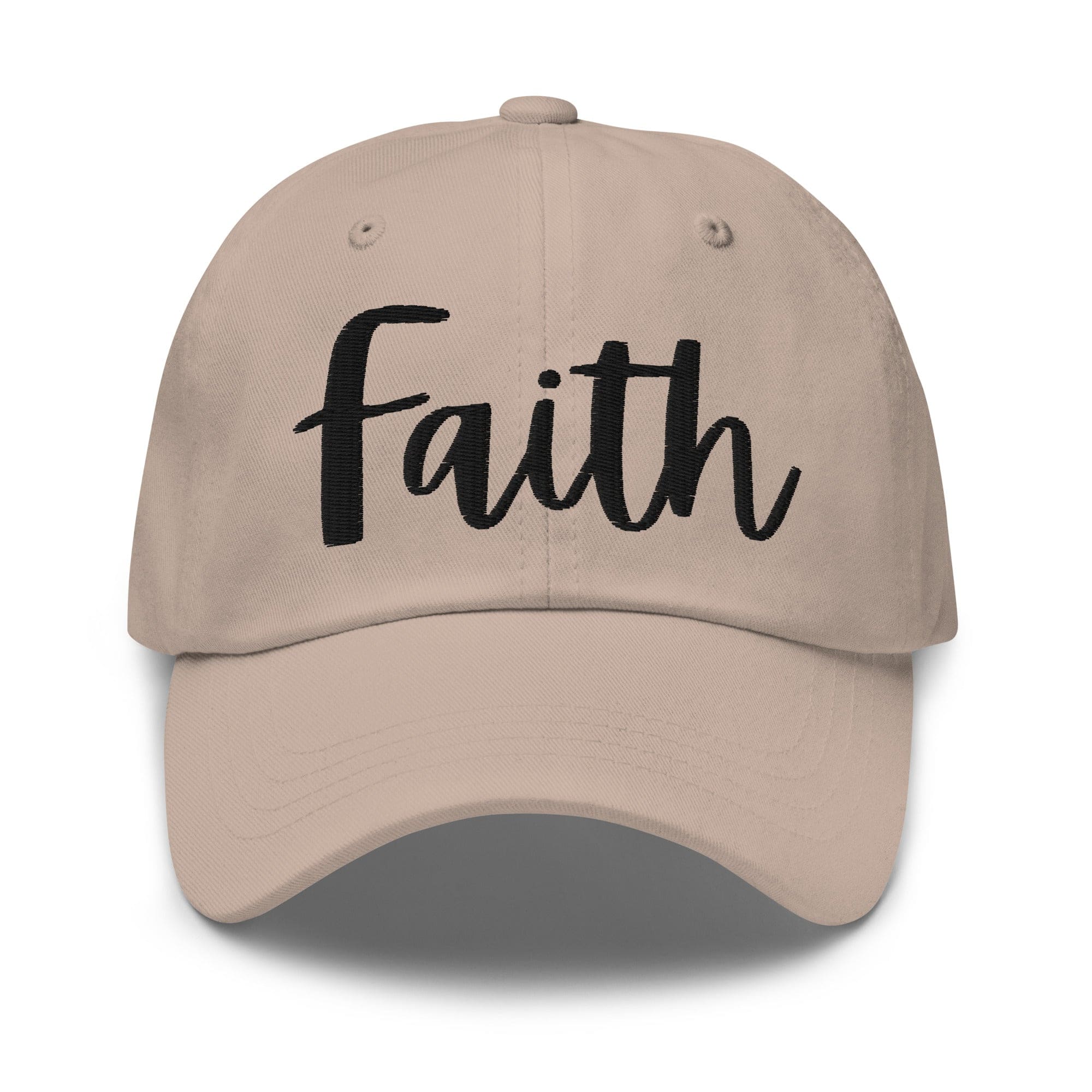 Embroidered Adjustable Baseball Cap - Faith - F/b