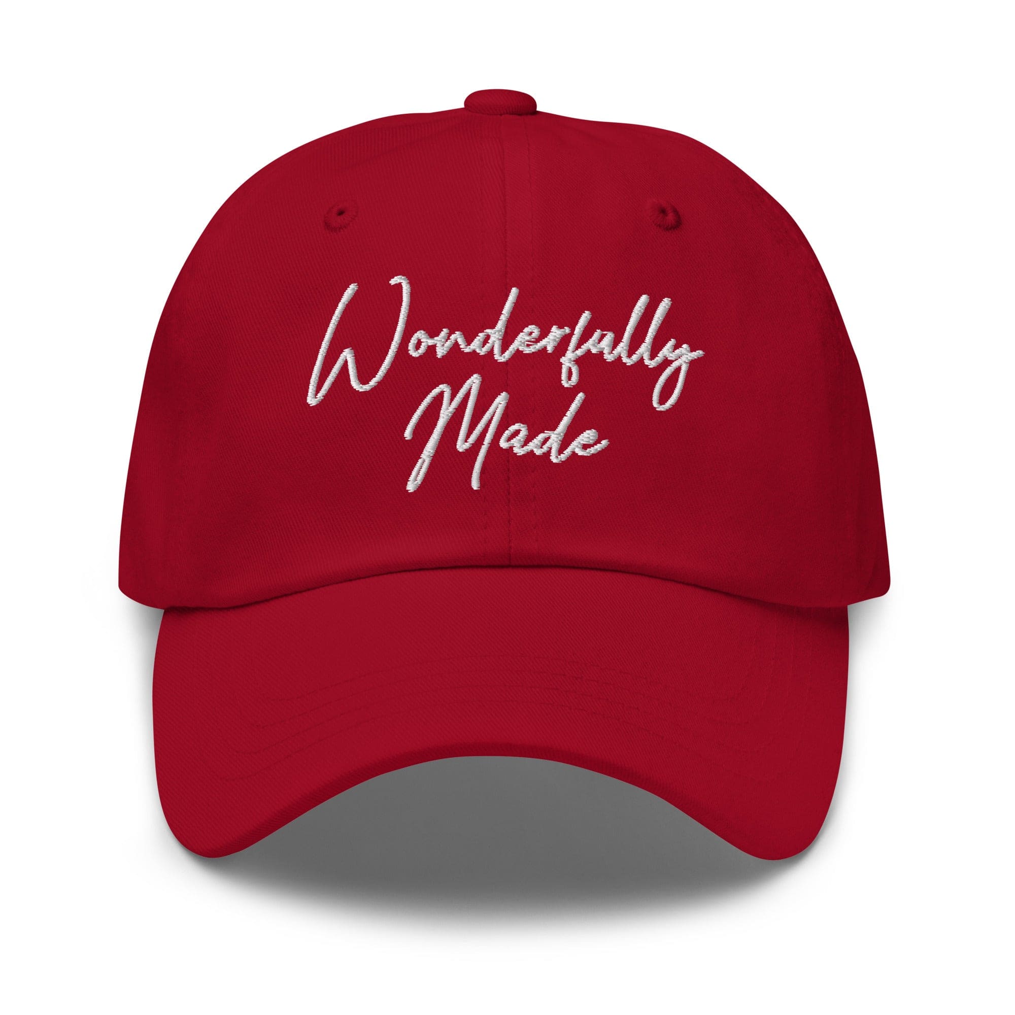 Embroidered Adjustable Baseball Cap - Wonderfully Made - F/b