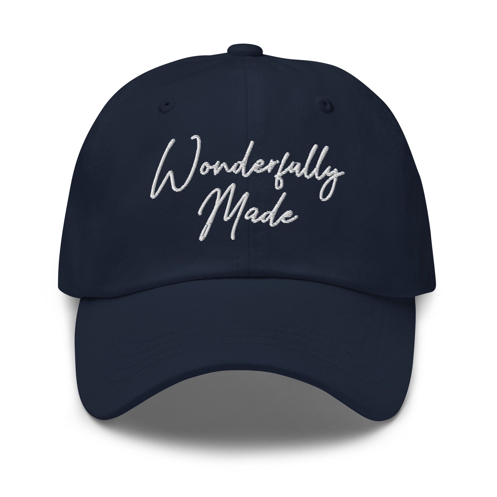 Embroidered Adjustable Baseball Cap - Wonderfully Made - F/b