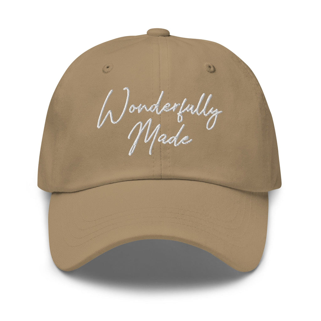 Embroidered Adjustable Baseball Cap - Wonderfully Made - F/b