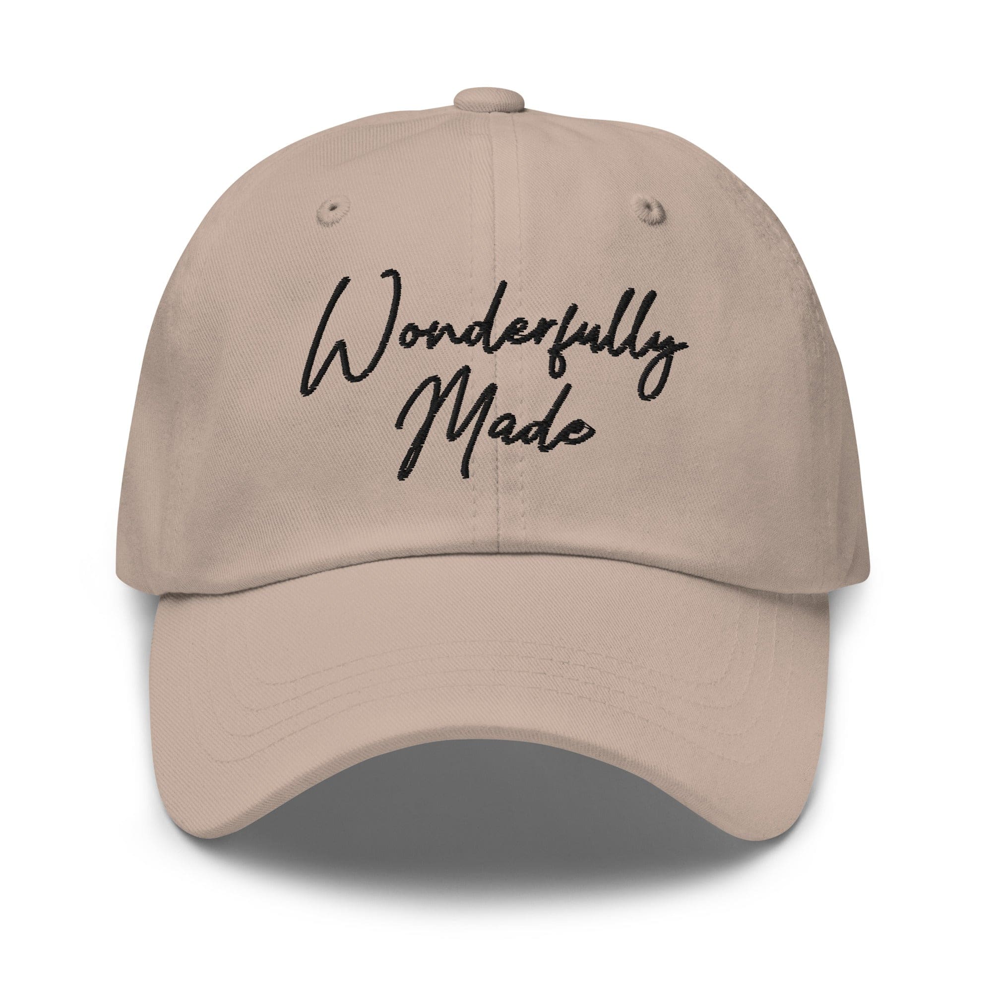 Embroidered Adjustable Baseball Cap - Wonderfully Made - F/b