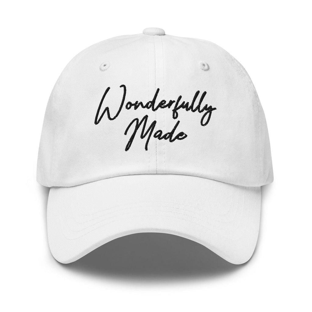 Embroidered Adjustable Baseball Cap - Wonderfully Made - F/b