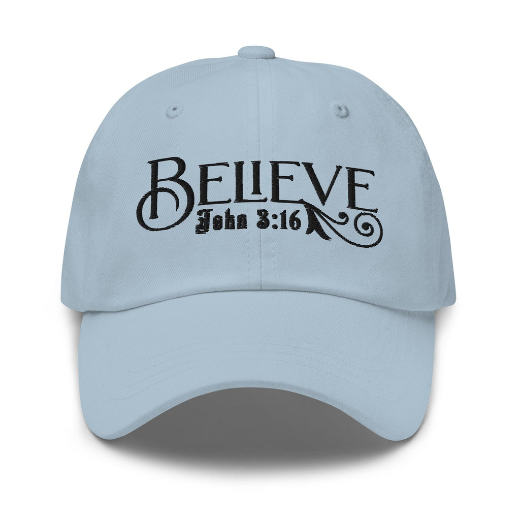 Embroidered Baseball Cap - Adjustable - Believe - John 3:16