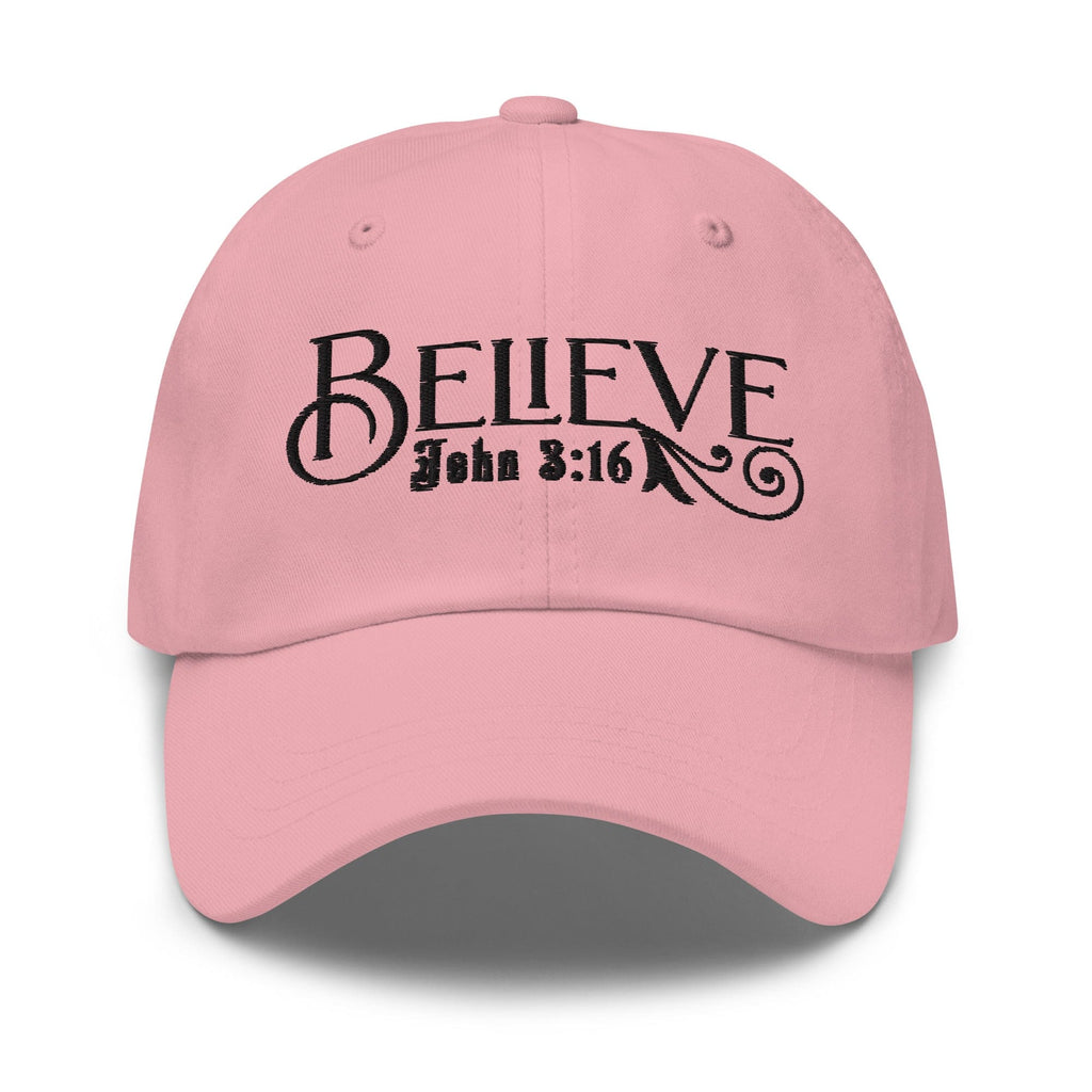 Embroidered Baseball Cap - Adjustable - Believe - John 3:16