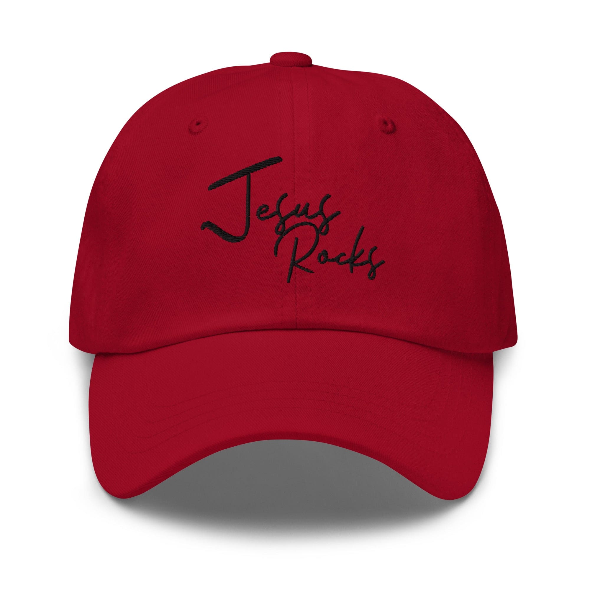 Embroidered Baseball Cap - Adjustable - Jesus Rocks