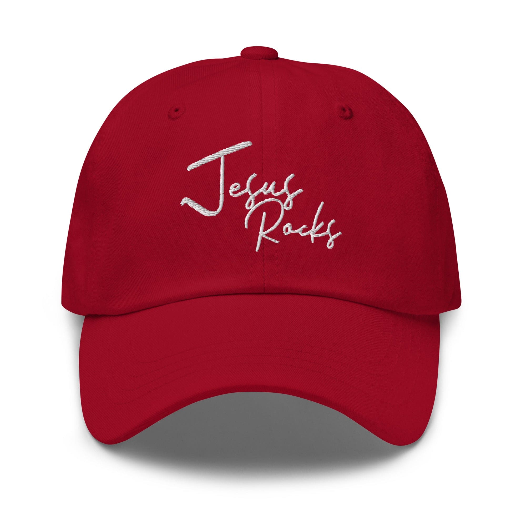 Embroidered Baseball Cap - Adjustable - Jesus Rocks