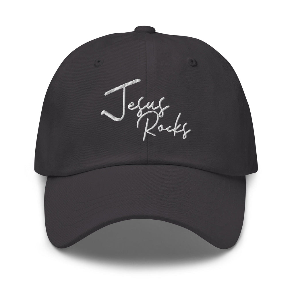 Embroidered Baseball Cap - Adjustable - Jesus Rocks