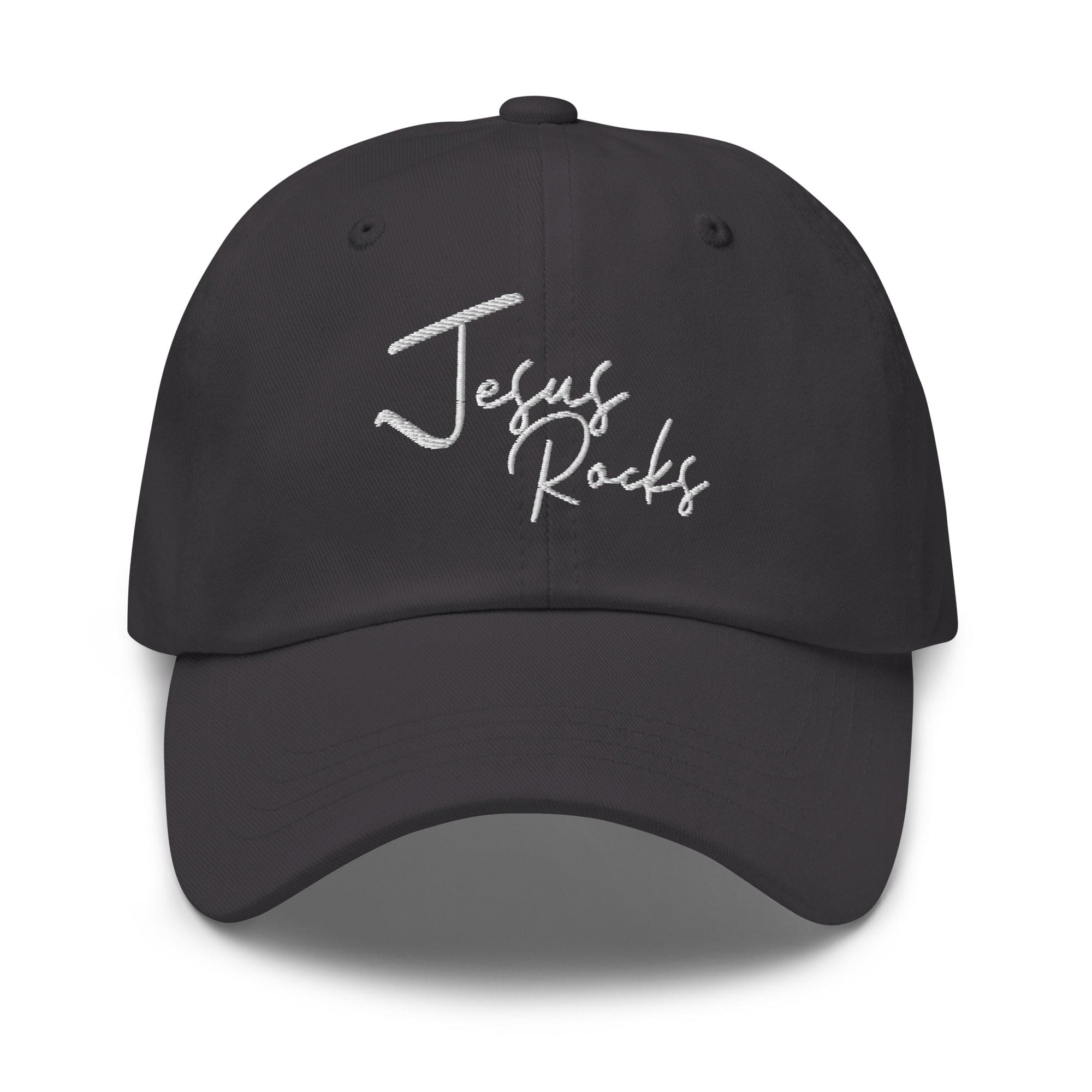 Embroidered Baseball Cap - Adjustable - Jesus Rocks