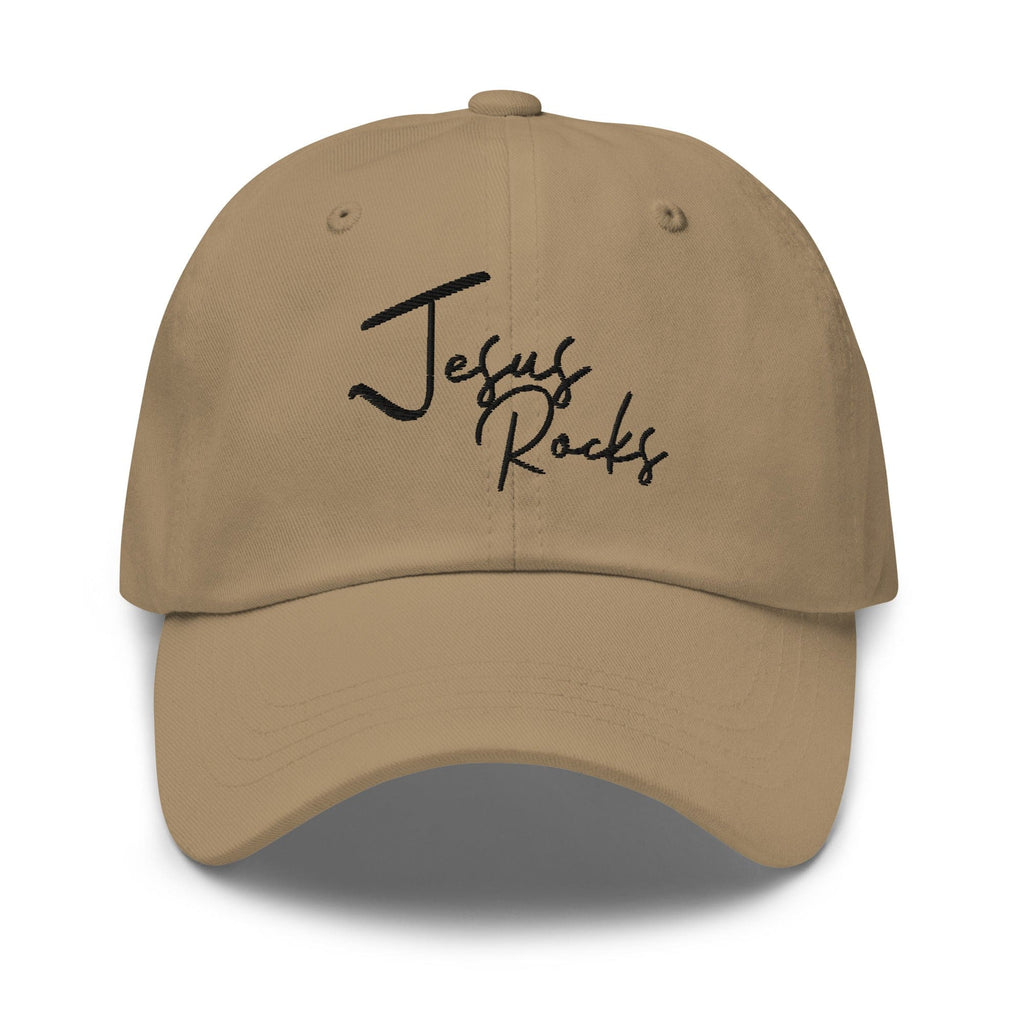 Embroidered Baseball Cap - Adjustable - Jesus Rocks