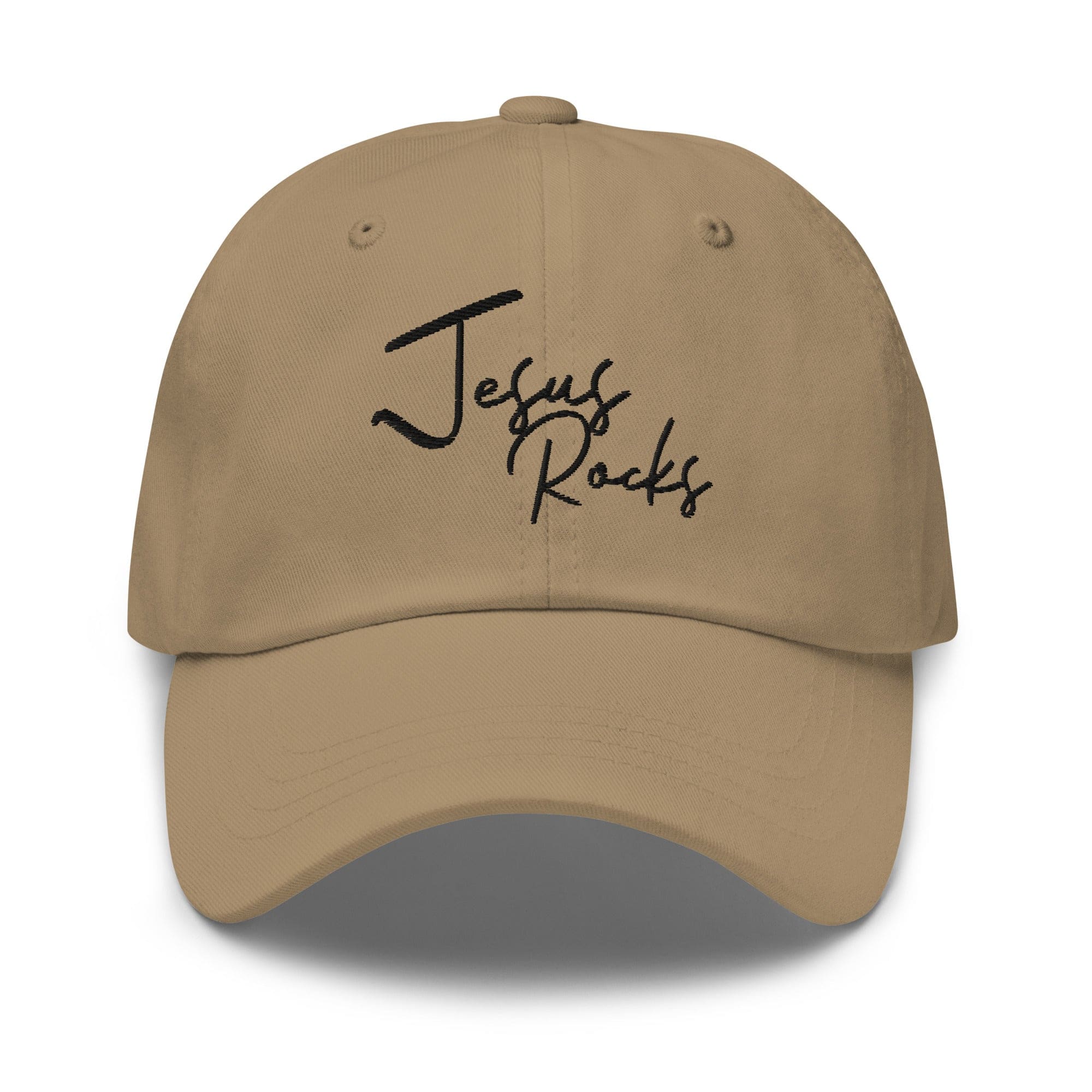Embroidered Baseball Cap - Adjustable - Jesus Rocks