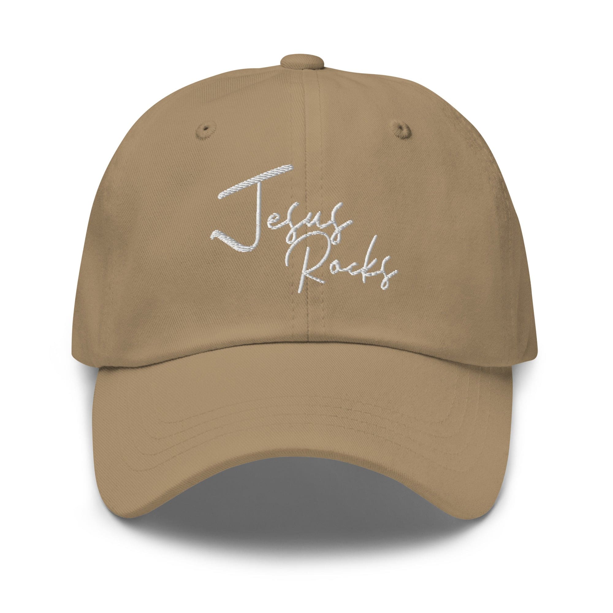 Embroidered Baseball Cap - Adjustable - Jesus Rocks