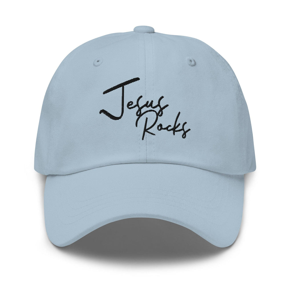 Embroidered Baseball Cap - Adjustable - Jesus Rocks