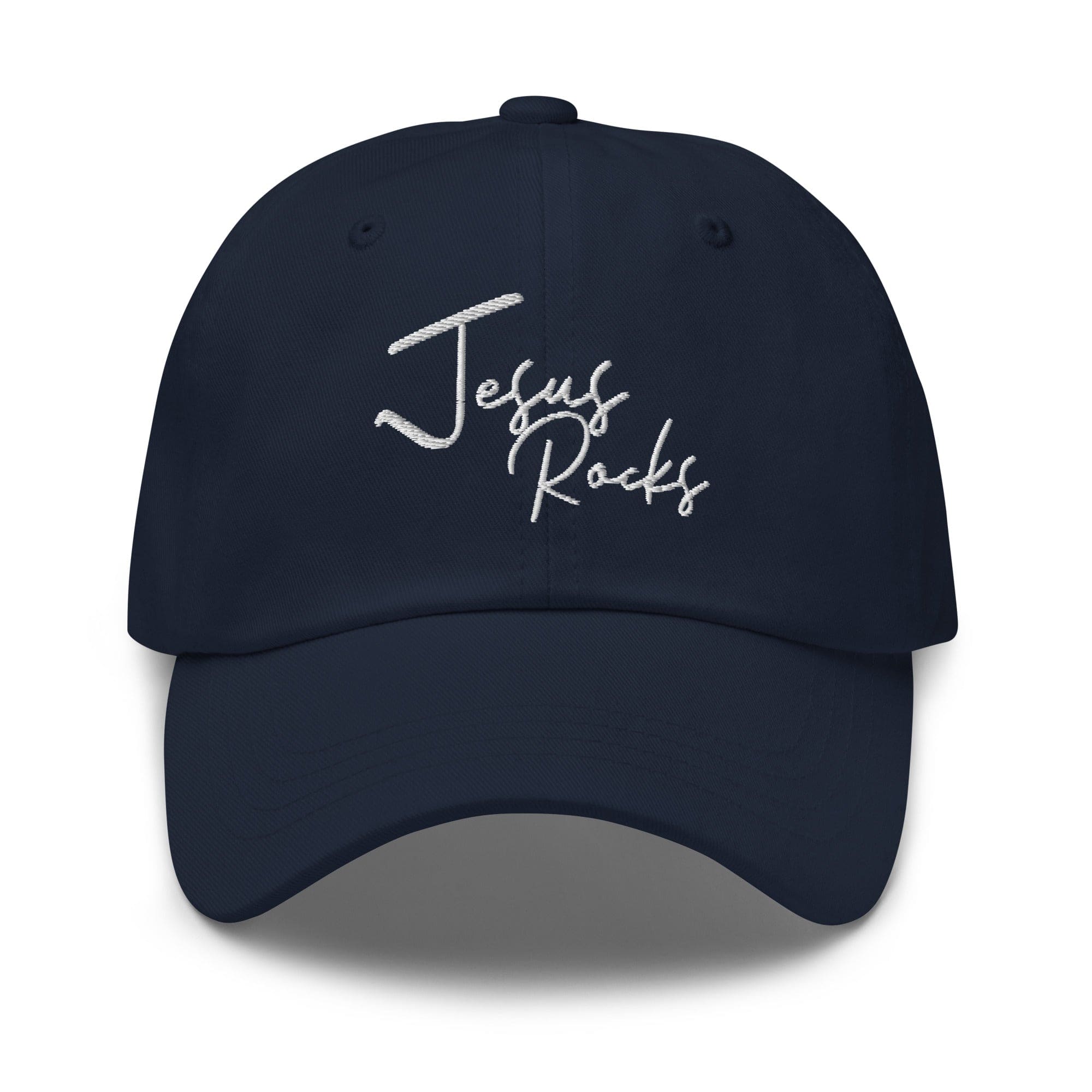 Embroidered Baseball Cap - Adjustable - Jesus Rocks