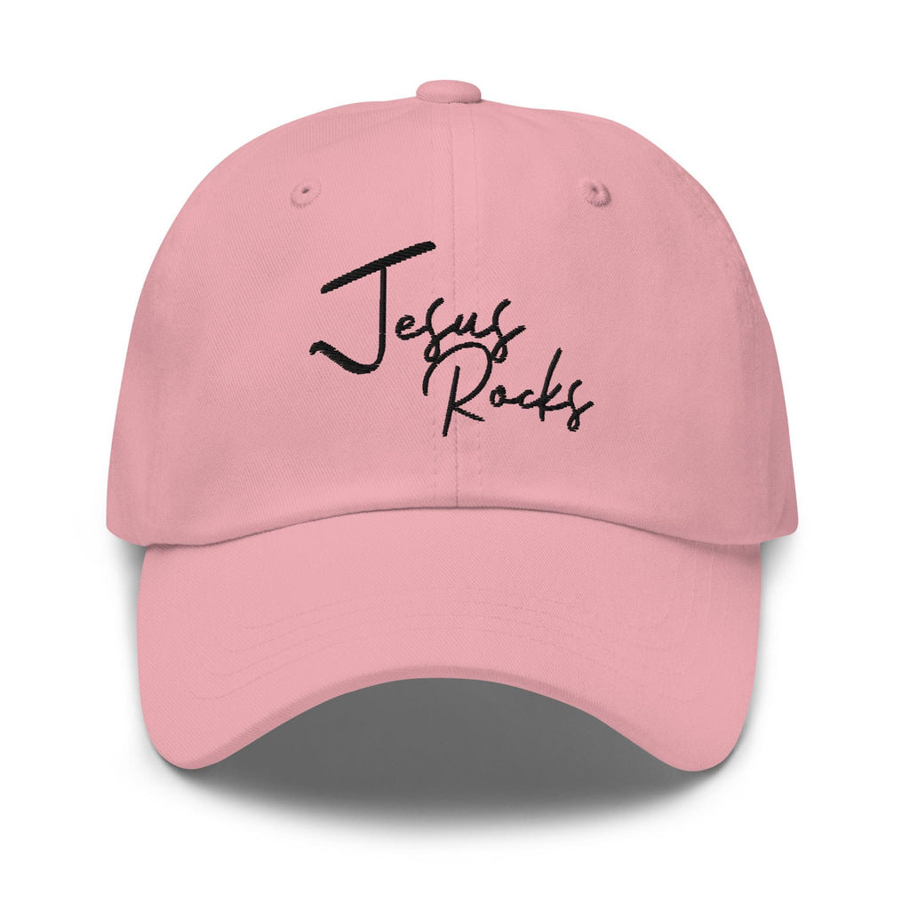 Embroidered Baseball Cap - Adjustable - Jesus Rocks