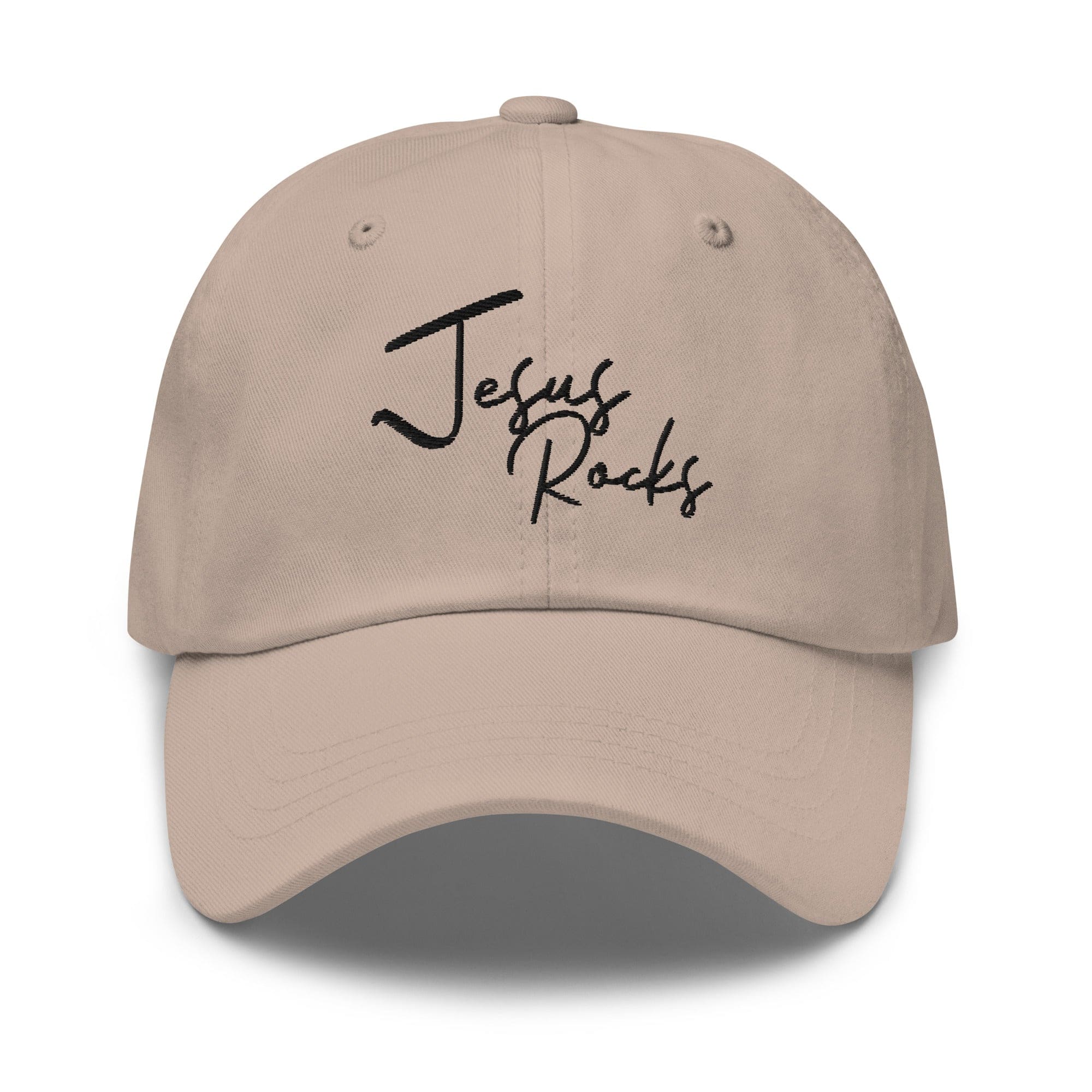 Embroidered Baseball Cap - Adjustable - Jesus Rocks