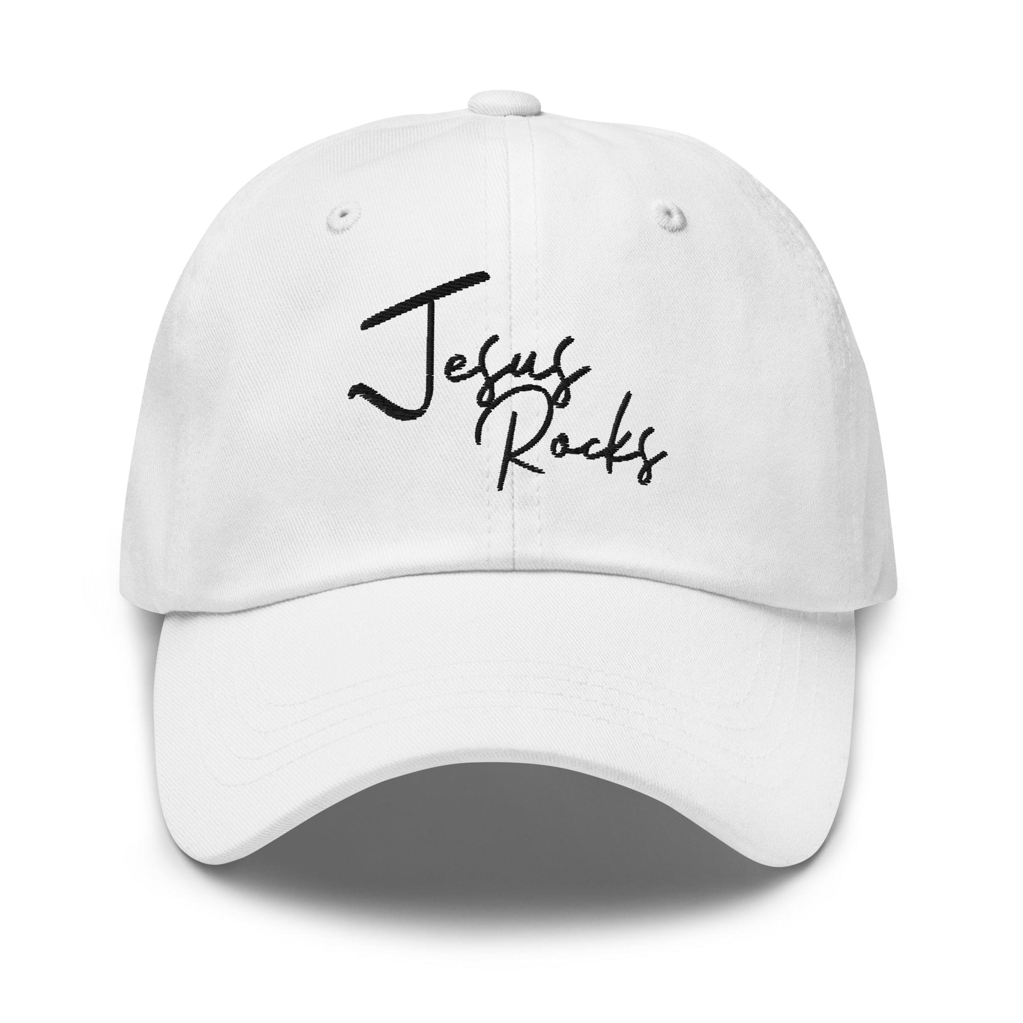 Embroidered Baseball Cap - Adjustable - Jesus Rocks